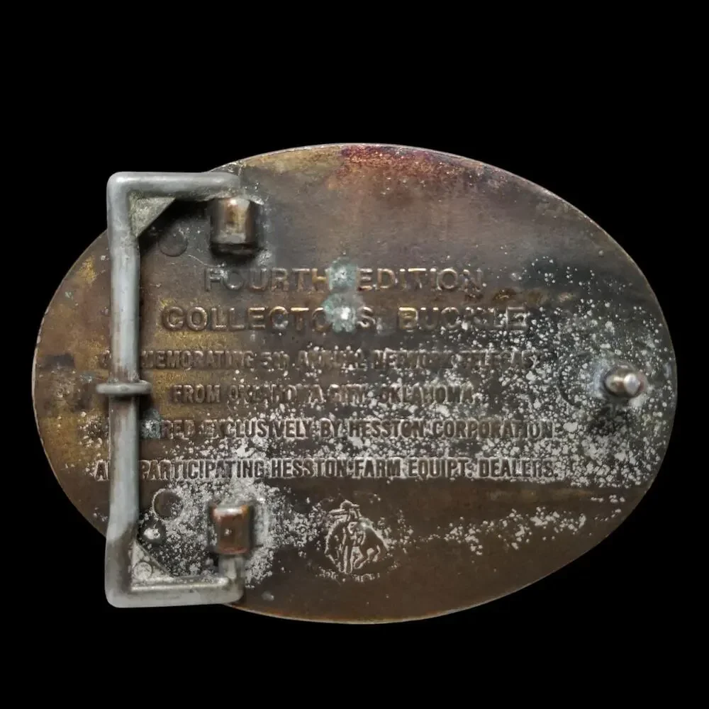 Vintage Belt Buckle 1978 HESSTON NFR National‎ Final Rodeo Cowboy Western